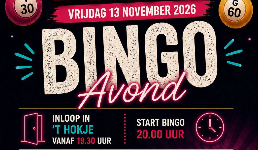 Bingo-avond op 13 november